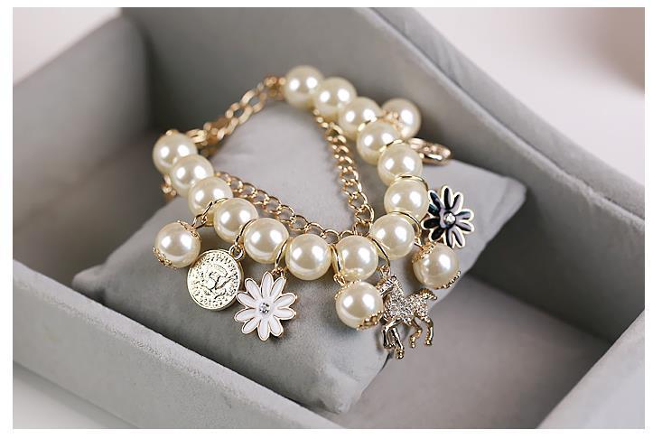 Pearl Flower Bracelet – Floral Pearl Jewelry for Women