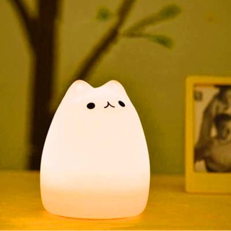 Silicone Touch LED Night Light – Cute Color Changing Lamp for Kids & Babies
