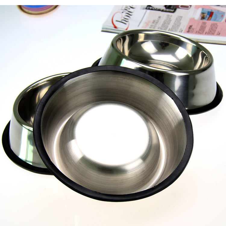 Stainless Steel Pet Feeding Bowl Set – Anti‑Slip & Durable