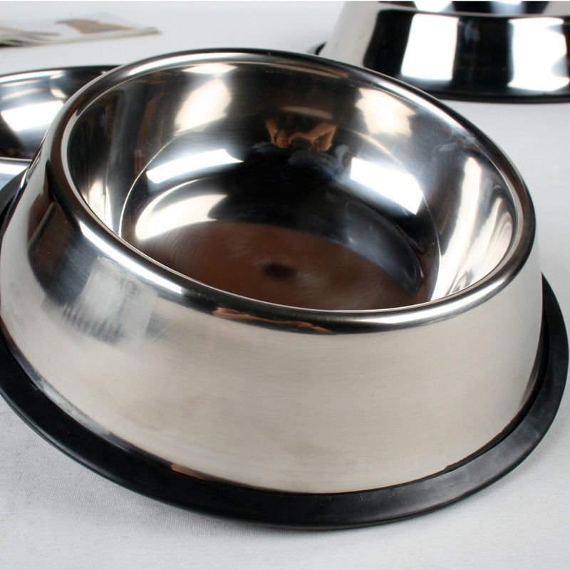 Stainless Steel Pet Feeding Bowl Set – Anti‑Slip & Durable