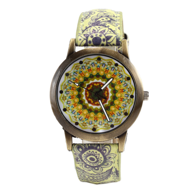 Creative Kaleidoscope Quartz Watch – Stylish Artistic Watch for Women