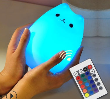 Silicone Touch LED Night Light – Cute Color Changing Lamp for Kids & Babies