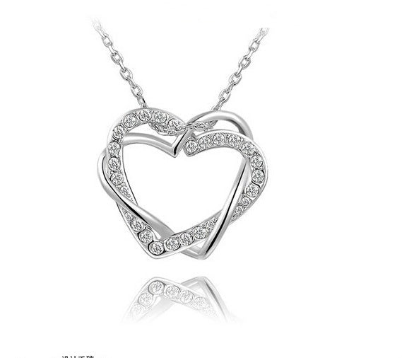 Diamond Heart Necklace & Earring Set – Romantic Jewelry Gift