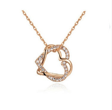 Diamond Heart Necklace & Earring Set – Romantic Jewelry Gift