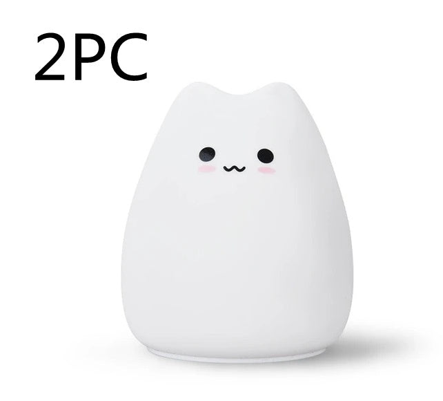 Silicone Touch LED Night Light – Cute Color Changing Lamp for Kids & Babies