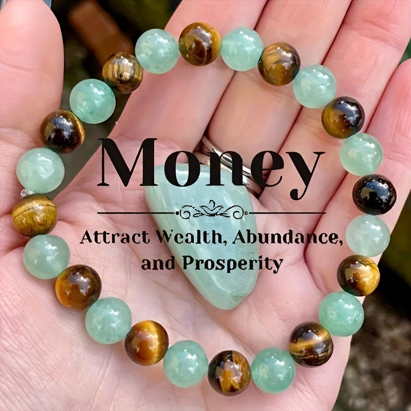 Citrine & Malachite Crystal Bracelet – Natural Healing Gemstone Jewelry