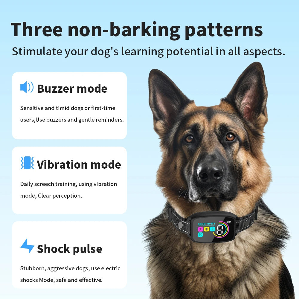 Smart Anti-Bark Dog Collar – Waterproof, Rechargeable Bark Control for Dogs